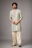 Mint Sage Heritage Embroidered Kurta Set