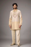 Champagne Paisley Heritage Embroidered Kurta Set