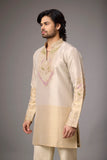 Champagne Paisley Heritage Embroidered Kurta Set
