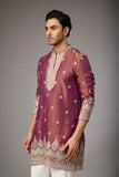 Maroon Royale Embroidered Kurta with Stole