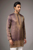 Antique Purple Regal Brocade Kurta Set