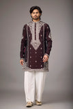 Regal Maroon Heritage Embroidered Kurta Set