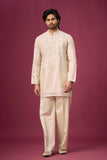 Ivory Pearl Heritage Embroidered Kurta Set