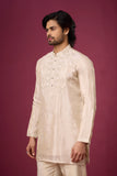 Ivory Pearl Heritage Embroidered Kurta Set