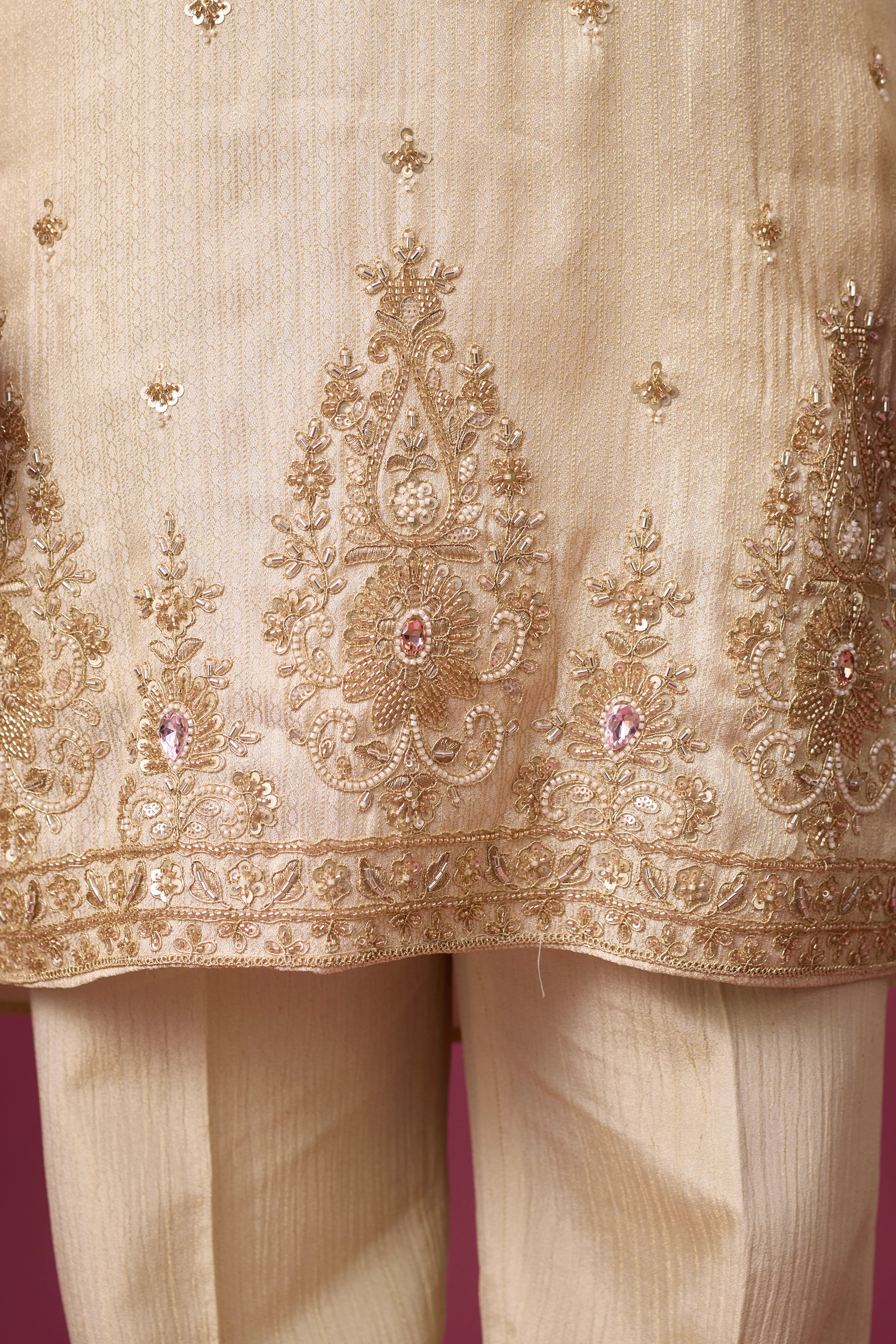 Ivory Regal Ornate Embroidered Kurta Set