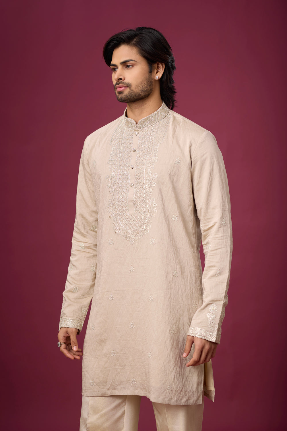 Buy Ethnic Kurta with Stole for Men Online India | Mahavir NX