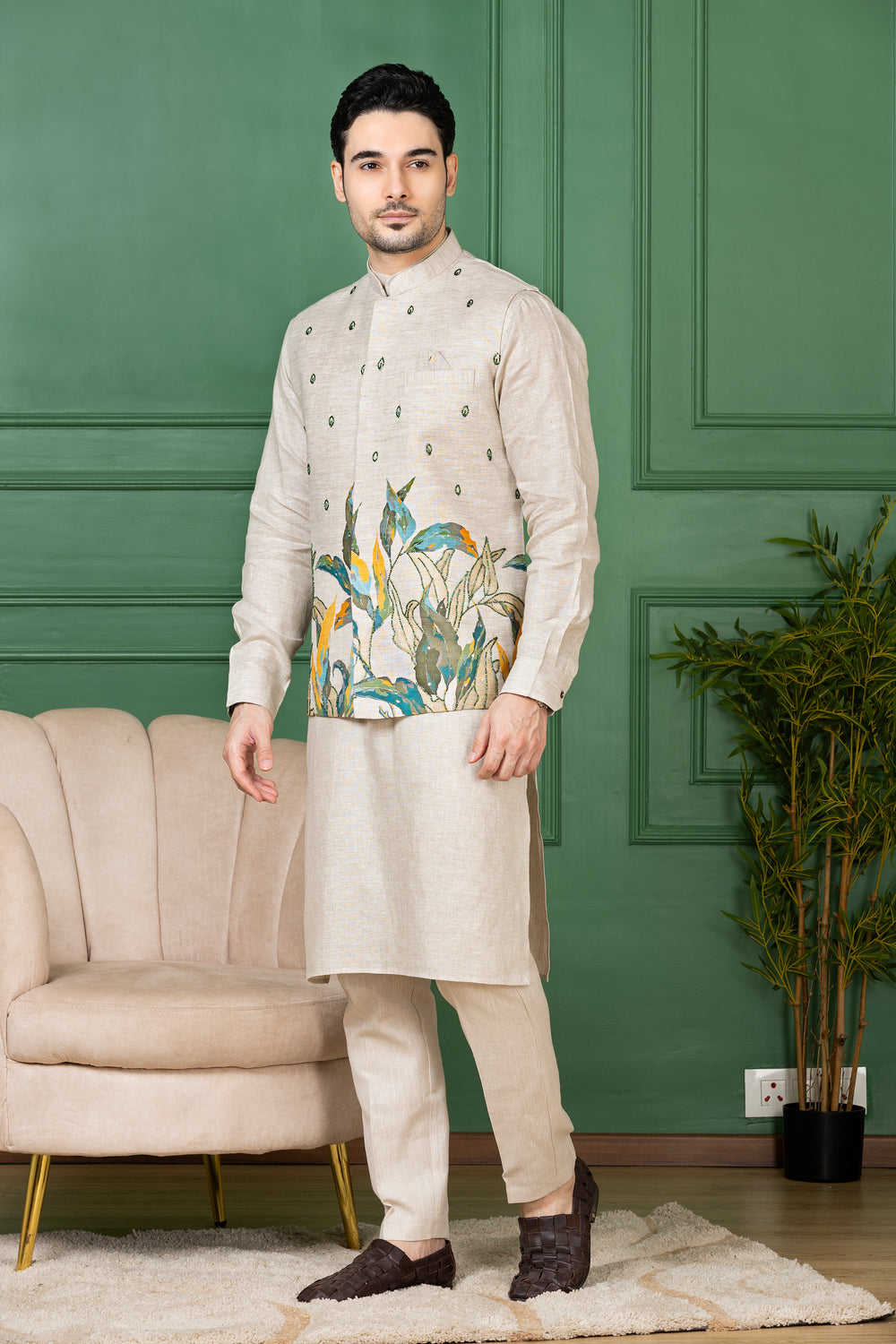 Men Printed Kurta Set Buy