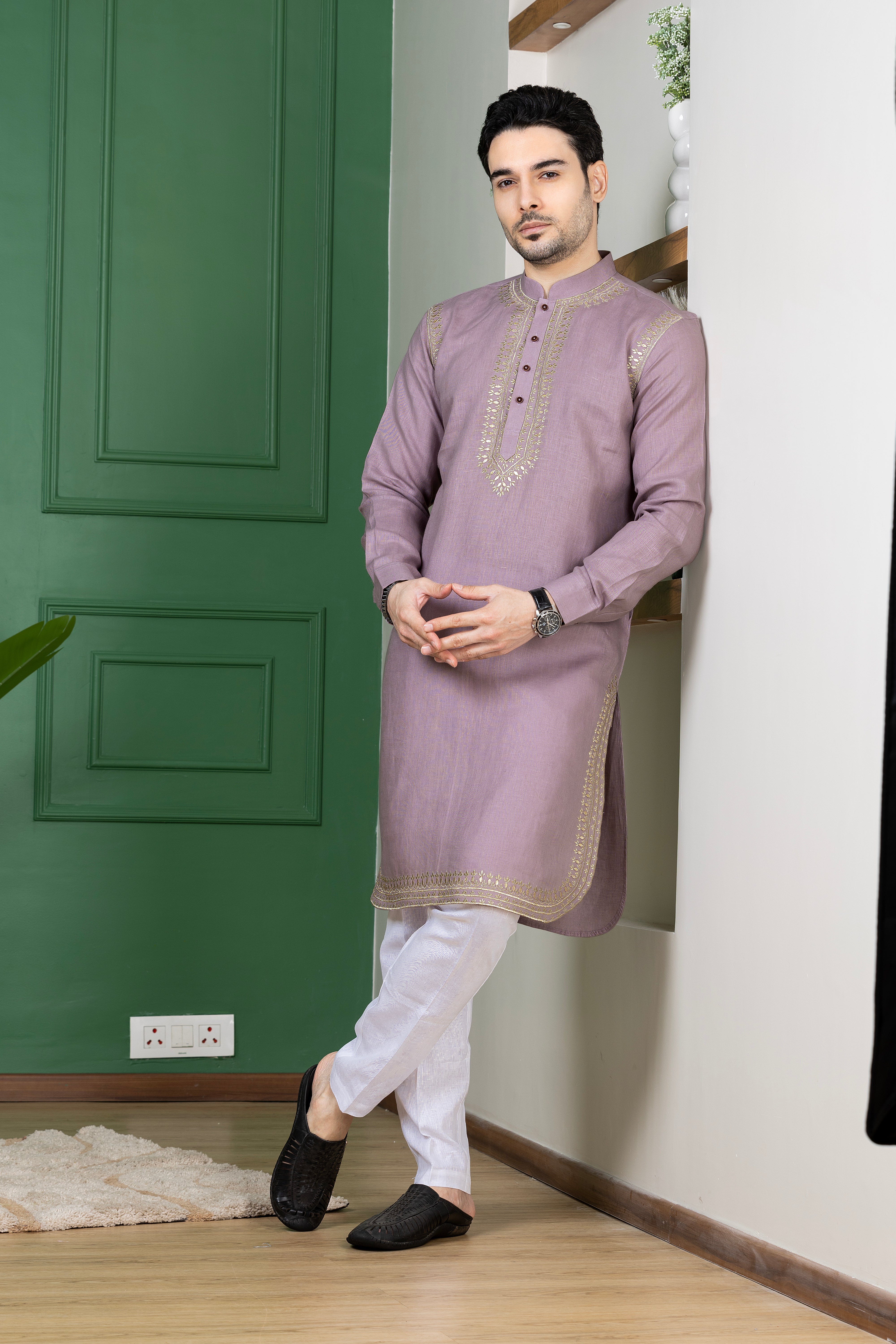 Buy embroidered wedding kurta