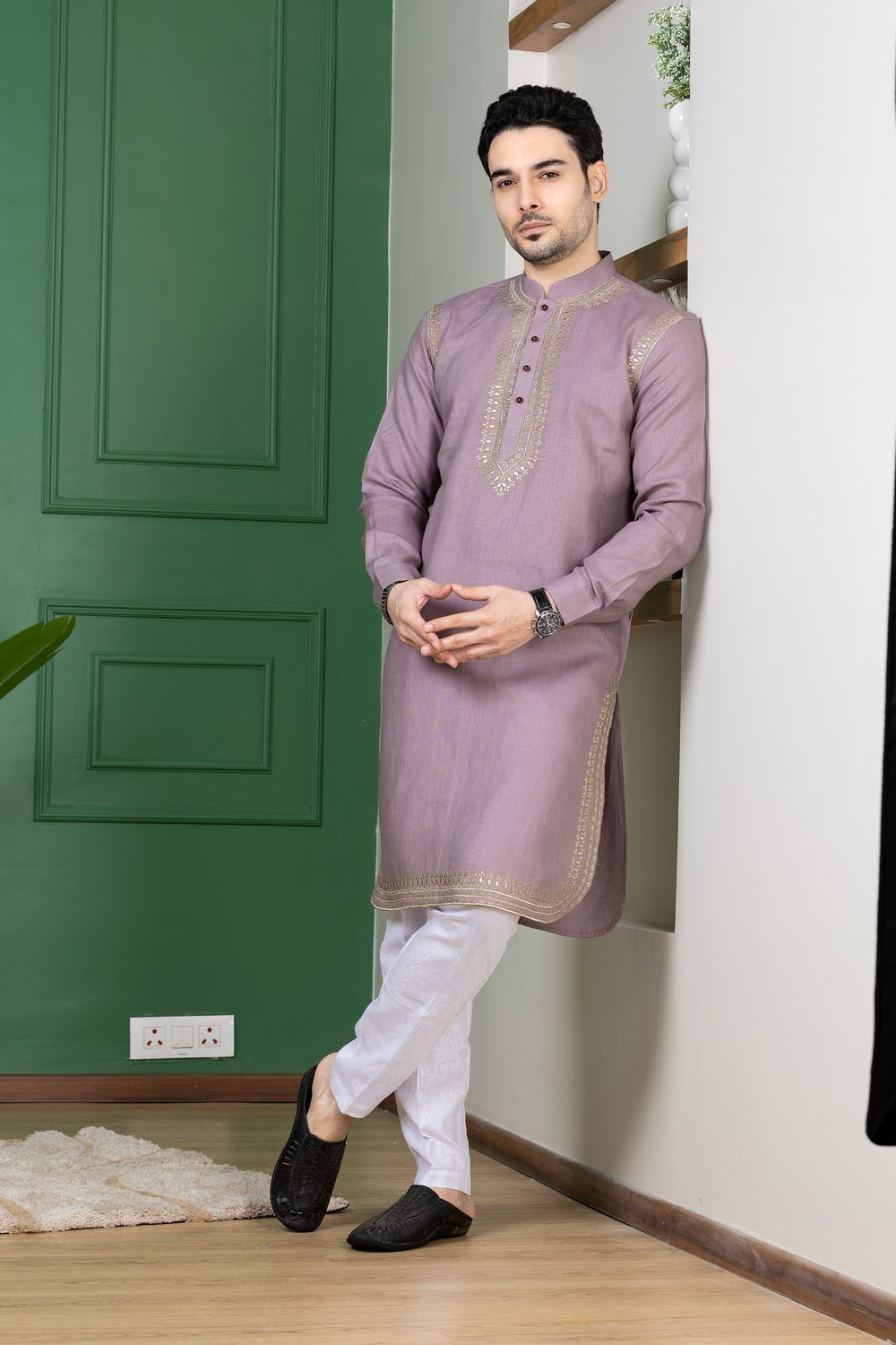 Buy embroidered wedding kurta