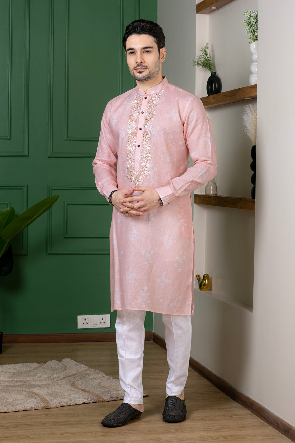 buy embroidered wedding kurta