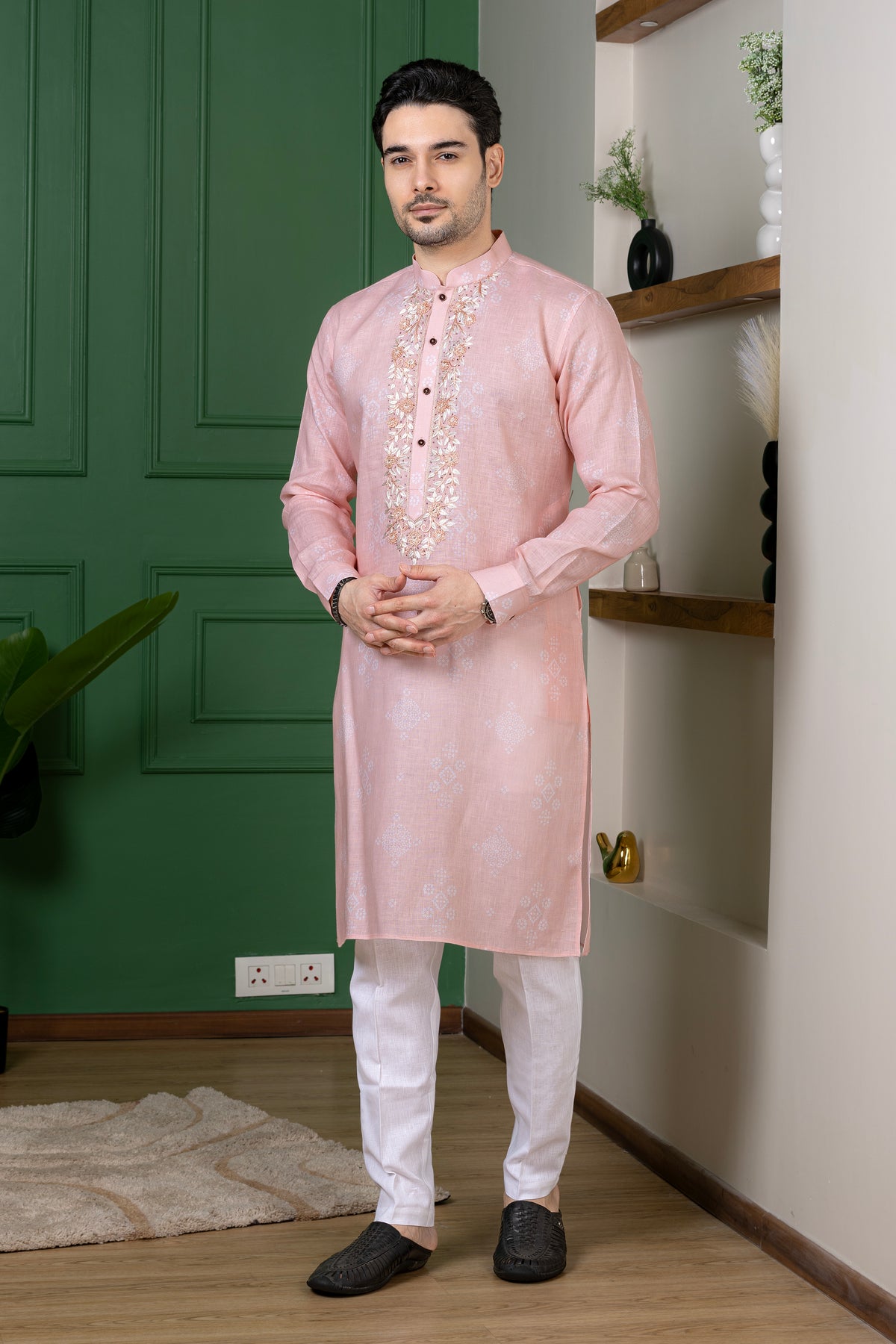 buy embroidered wedding kurta