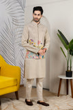Buy men printed jacket kurta
