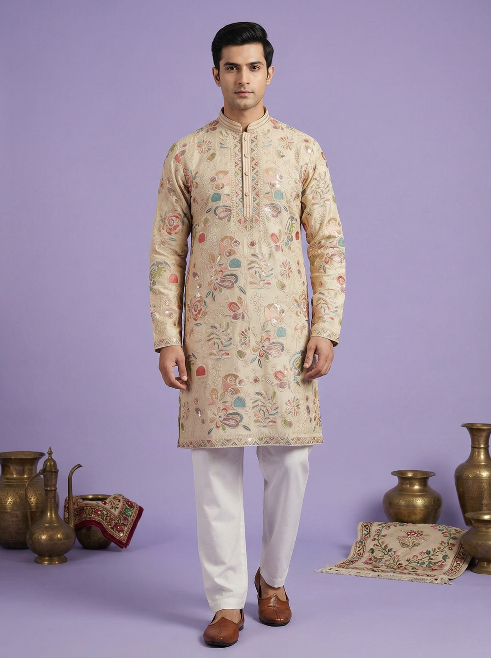 Buy men printed kurta