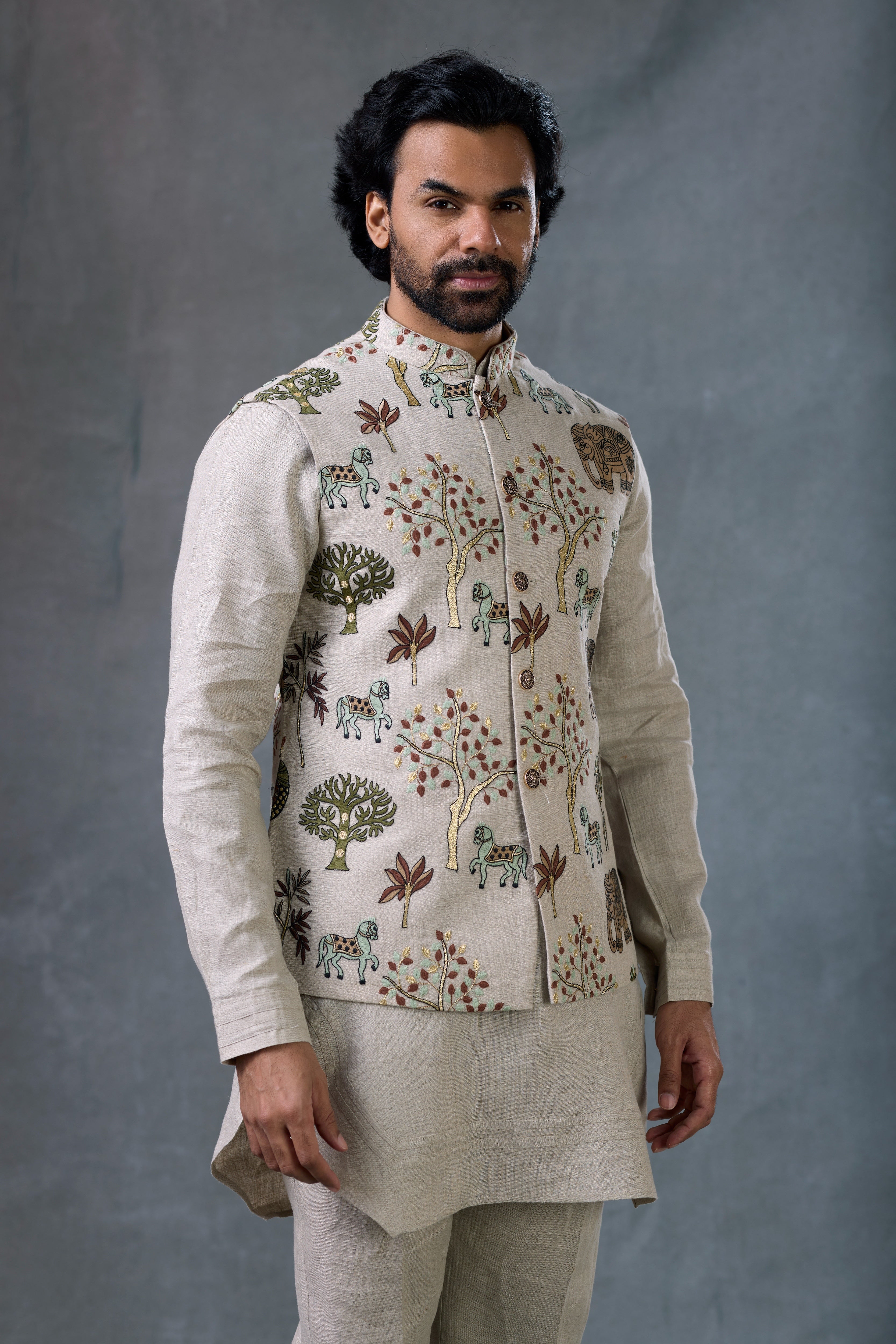 men kurta nehru jacket outfit