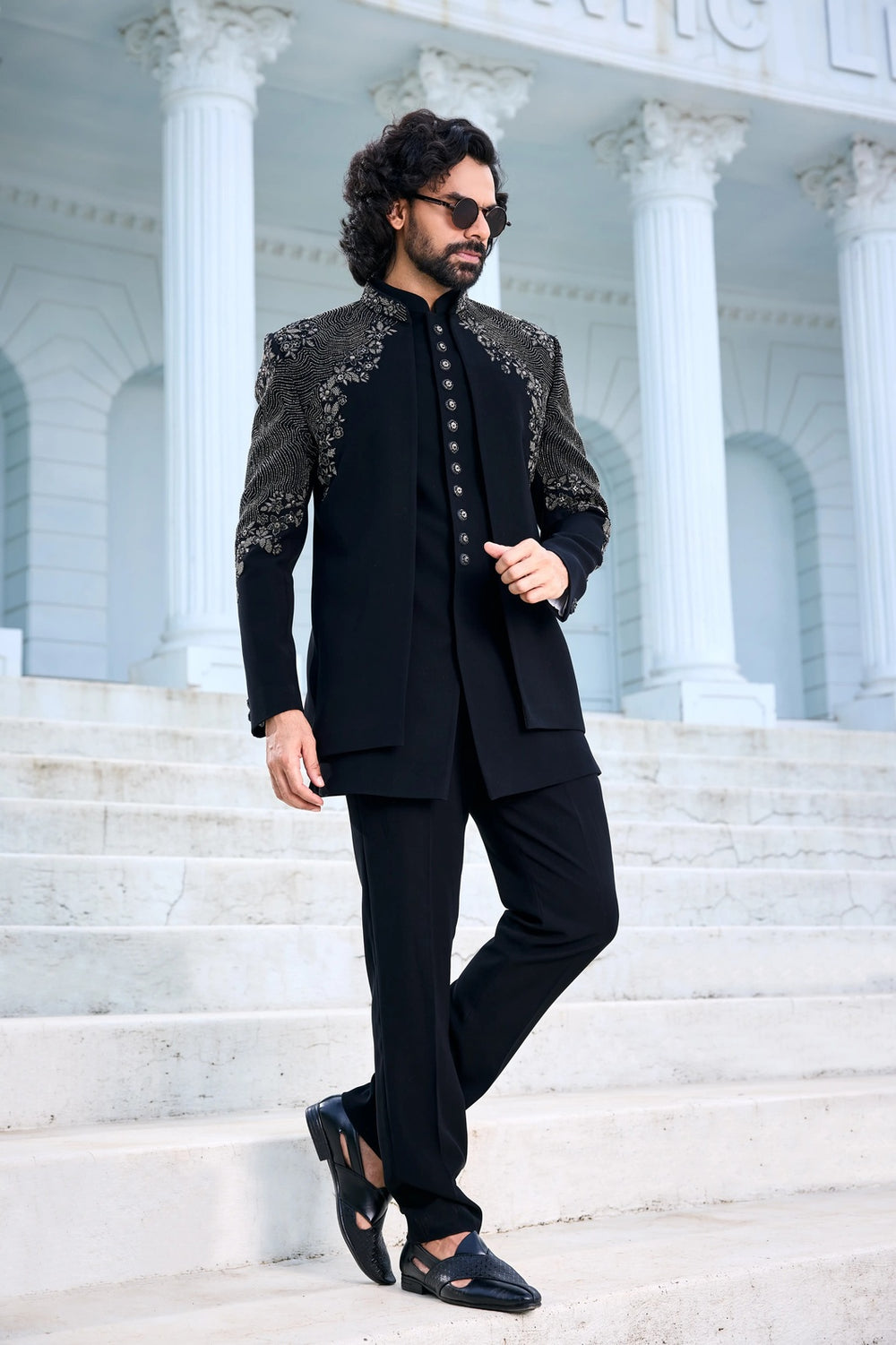 Buy Black Indo Western