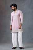 Men V Neck Kurta Set