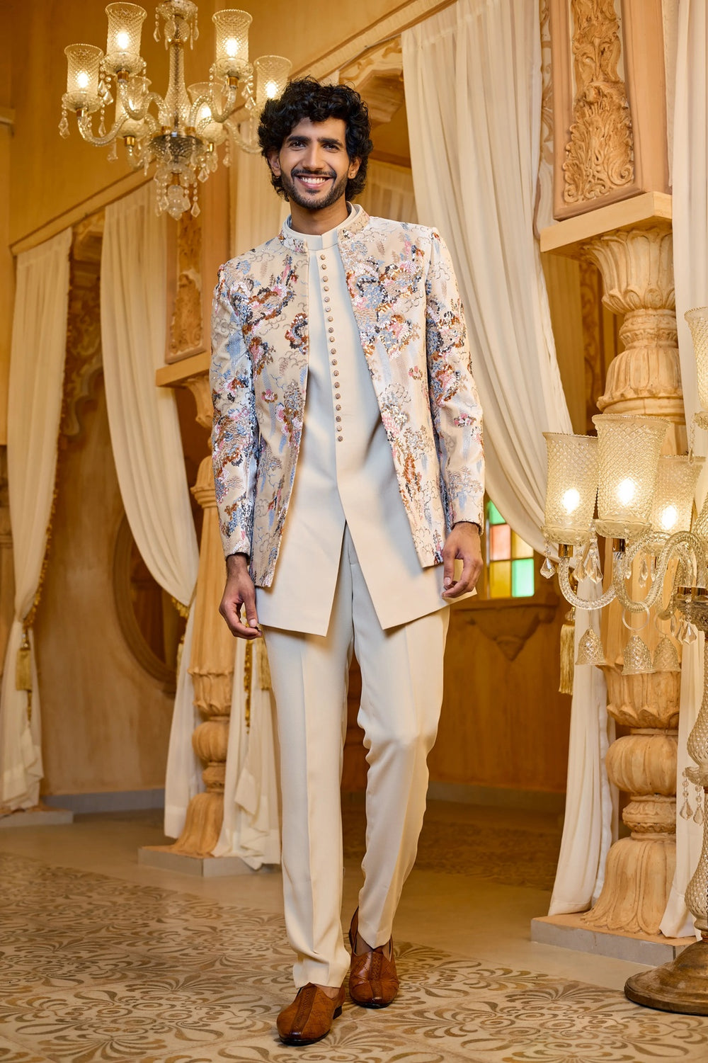 Designer indo western mens suit
