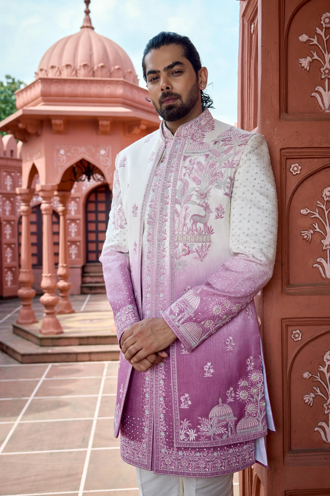 Designer embroidered kurta set men
