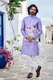Printed Jacket Kurta Men
