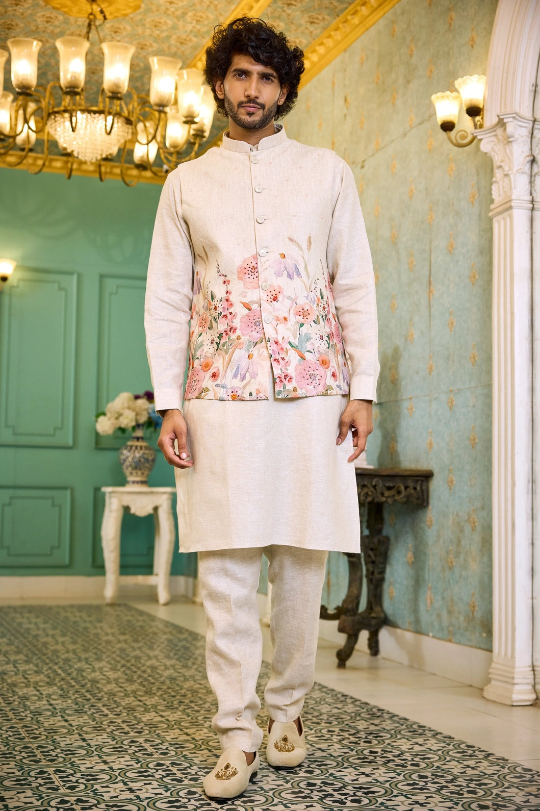 Men Pastel Kurta Set Online