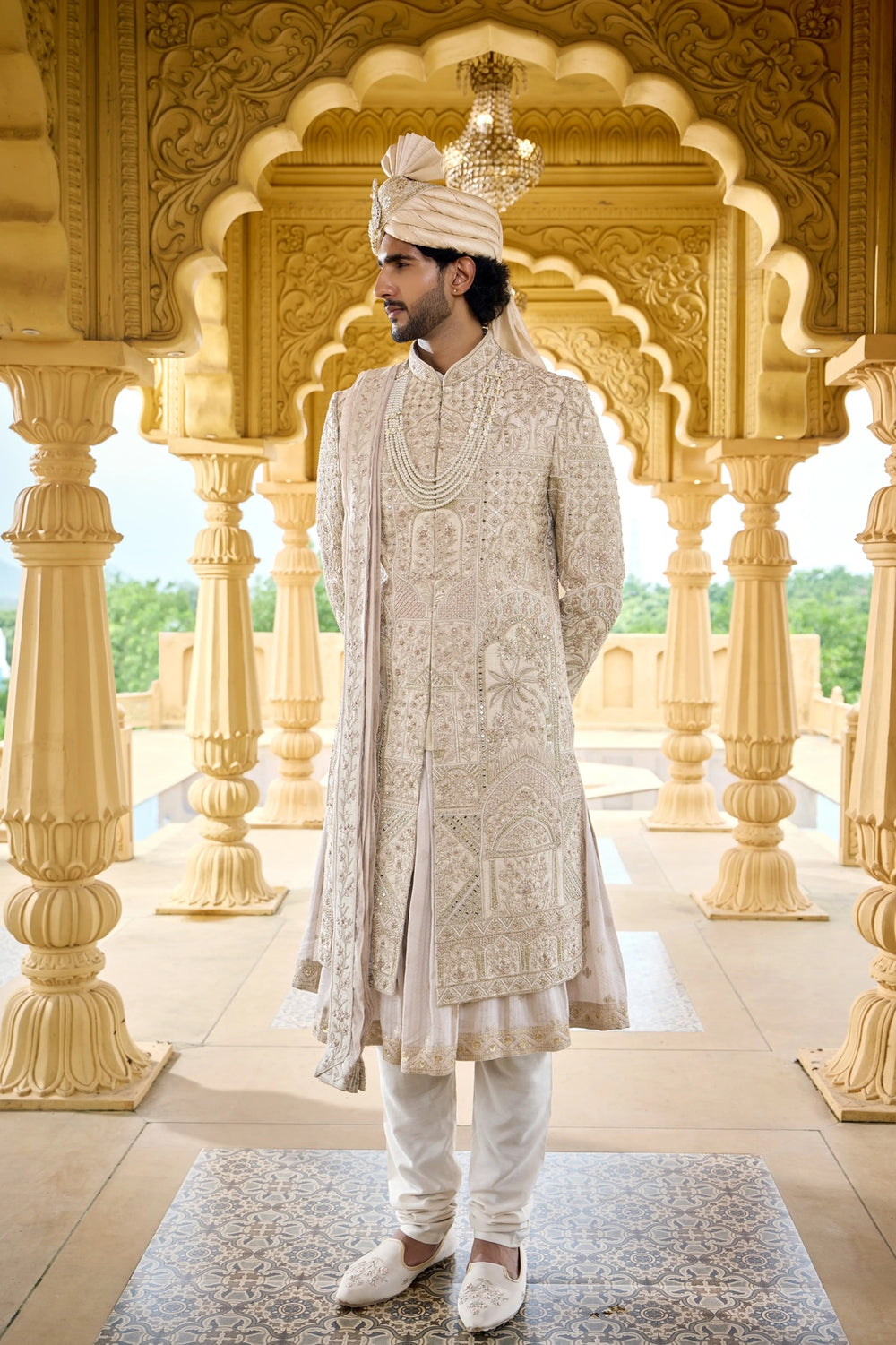 Luxury embroidered sherwani men