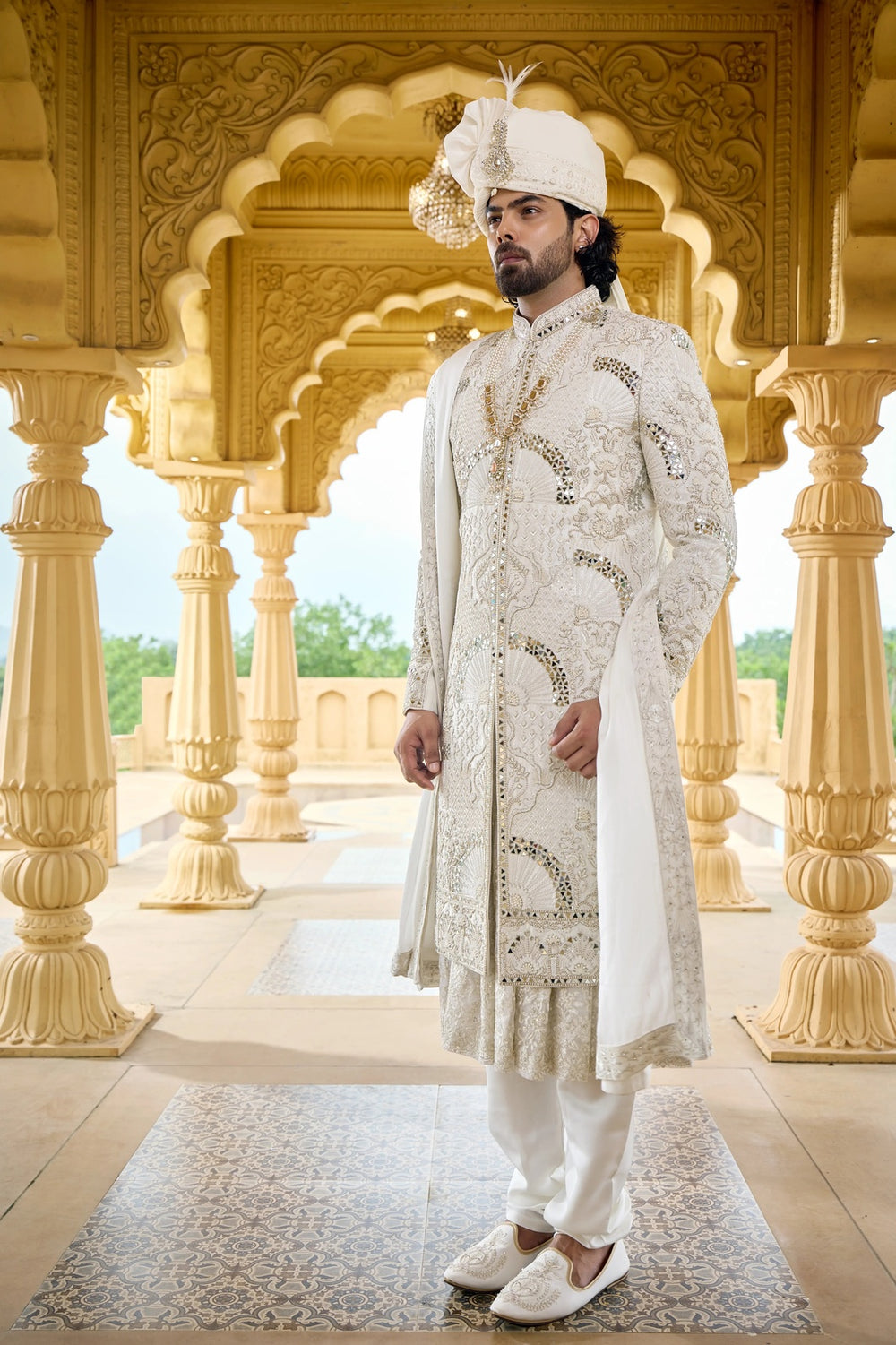Designer Anarkali Sherwani Men