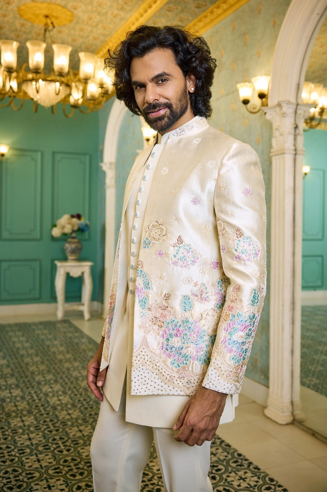 Designer open indo western wear