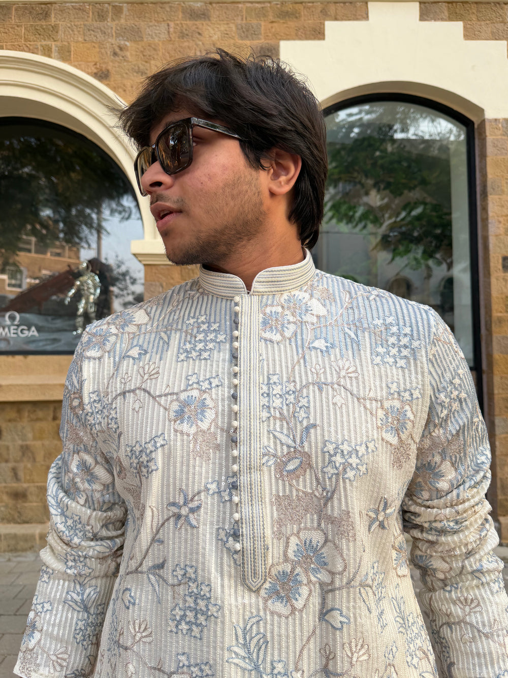 Wedding embroidered kurta men