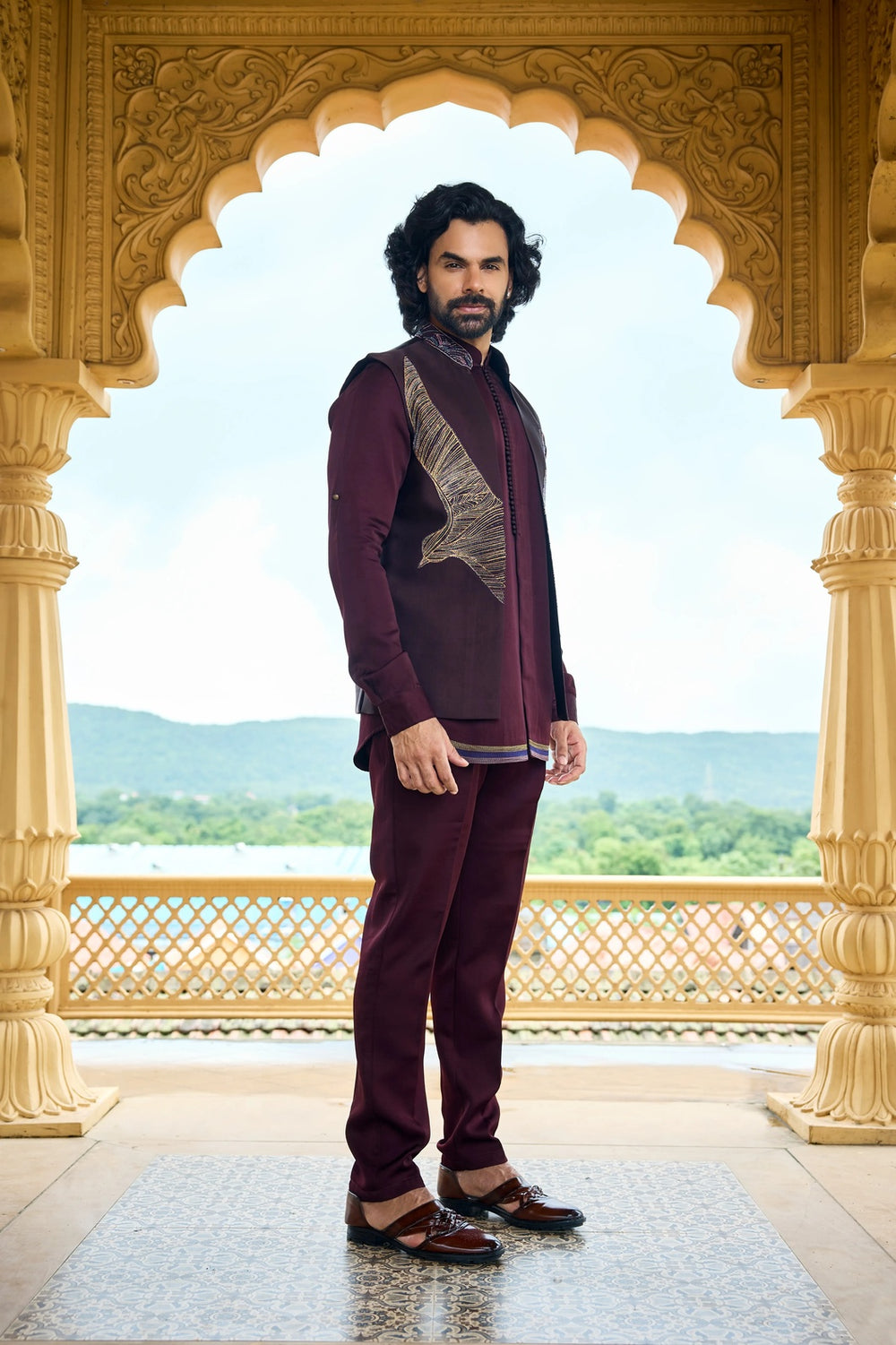 men wedding indo western dress