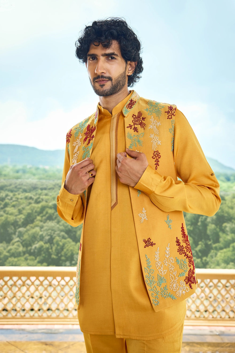 Premium embroidered jacket men