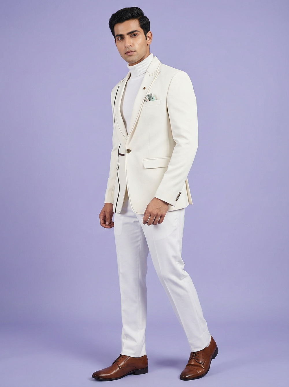 Premium White Blazer Men