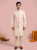 Imperial Blush Floral Wedding Koti for Men