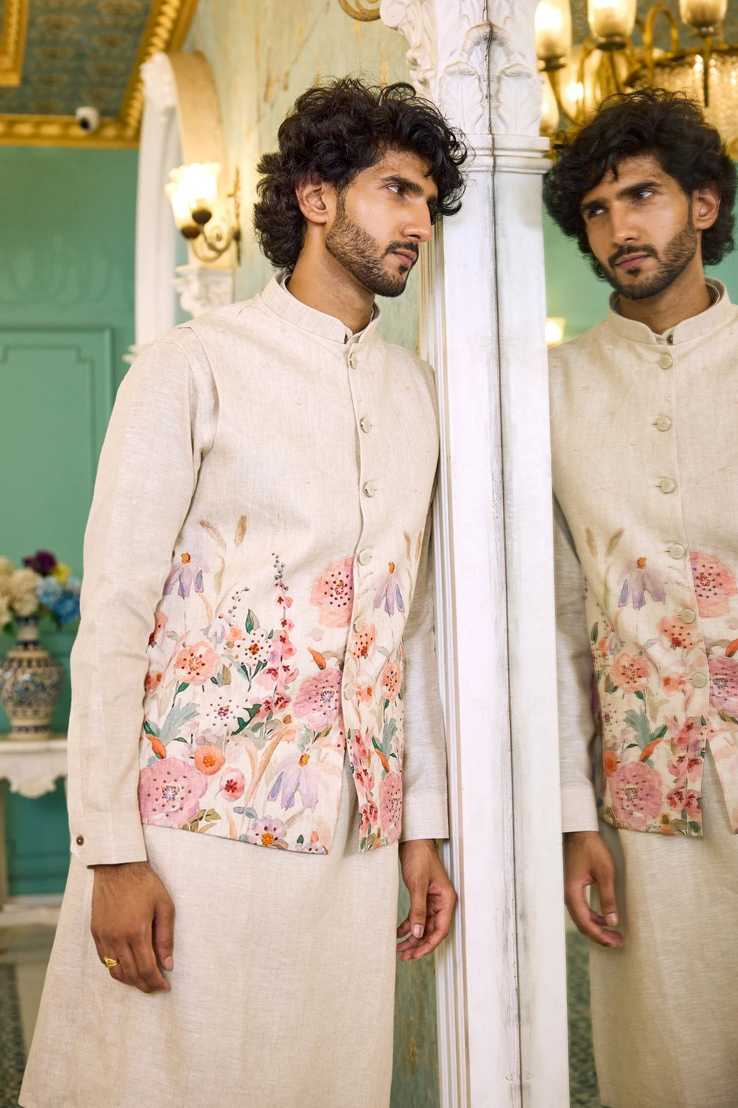 Men Jacket Kurta Set Buy