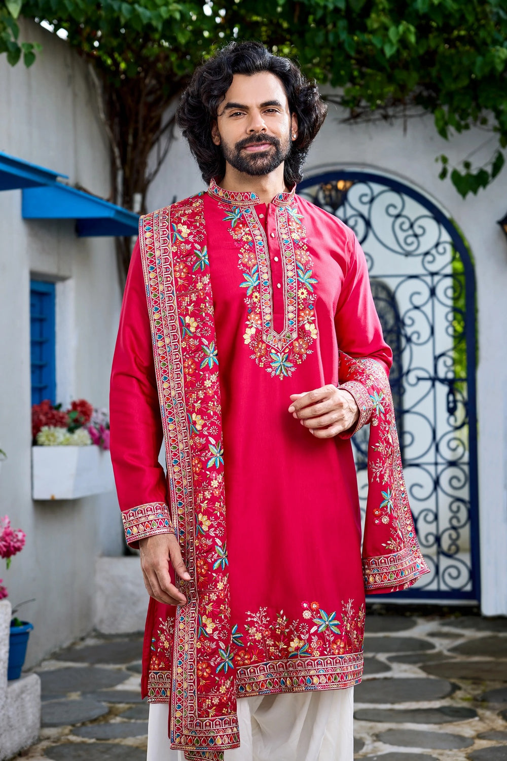 Premium embroidered kurta men