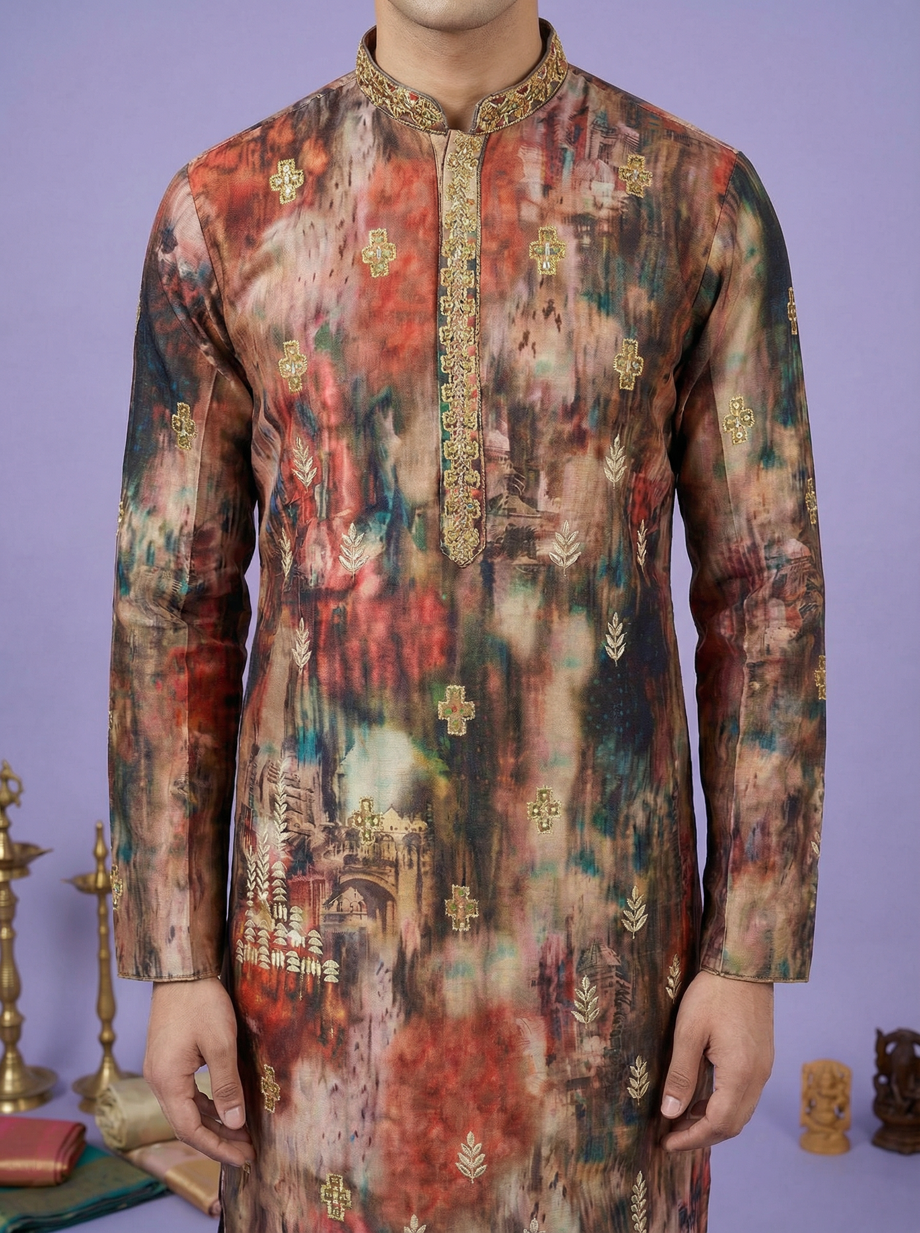 Stylish printed kurta men