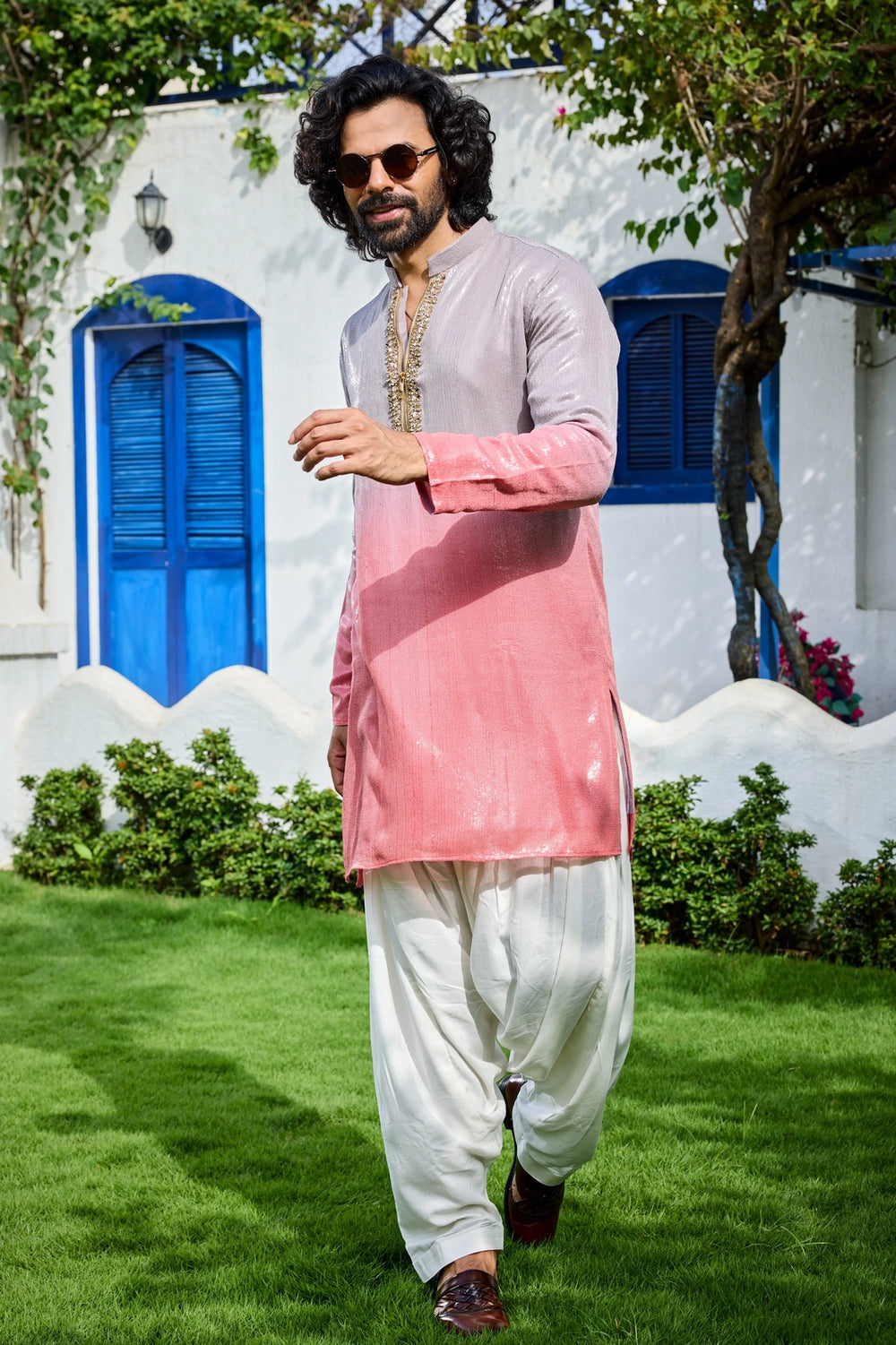 Designer embroidered kurta men