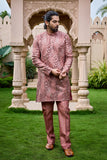 men embroidered kurta set