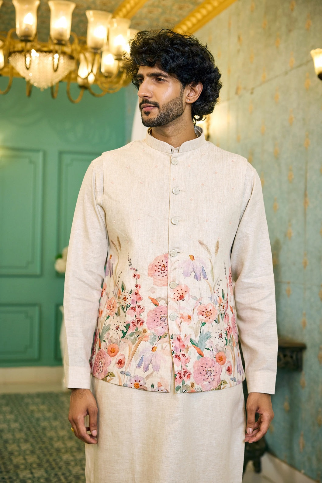 Pastel Jacket Kurta for Men
