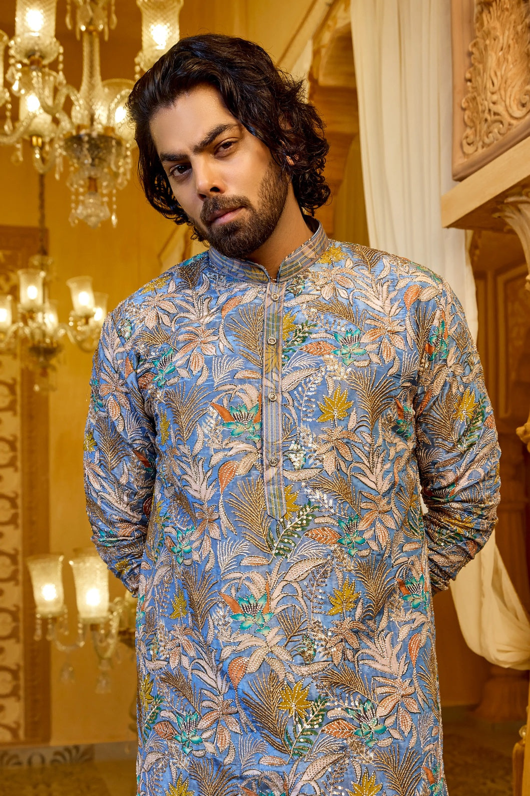 Premium embroidered kurta men