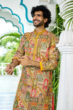 yellow kurta set men