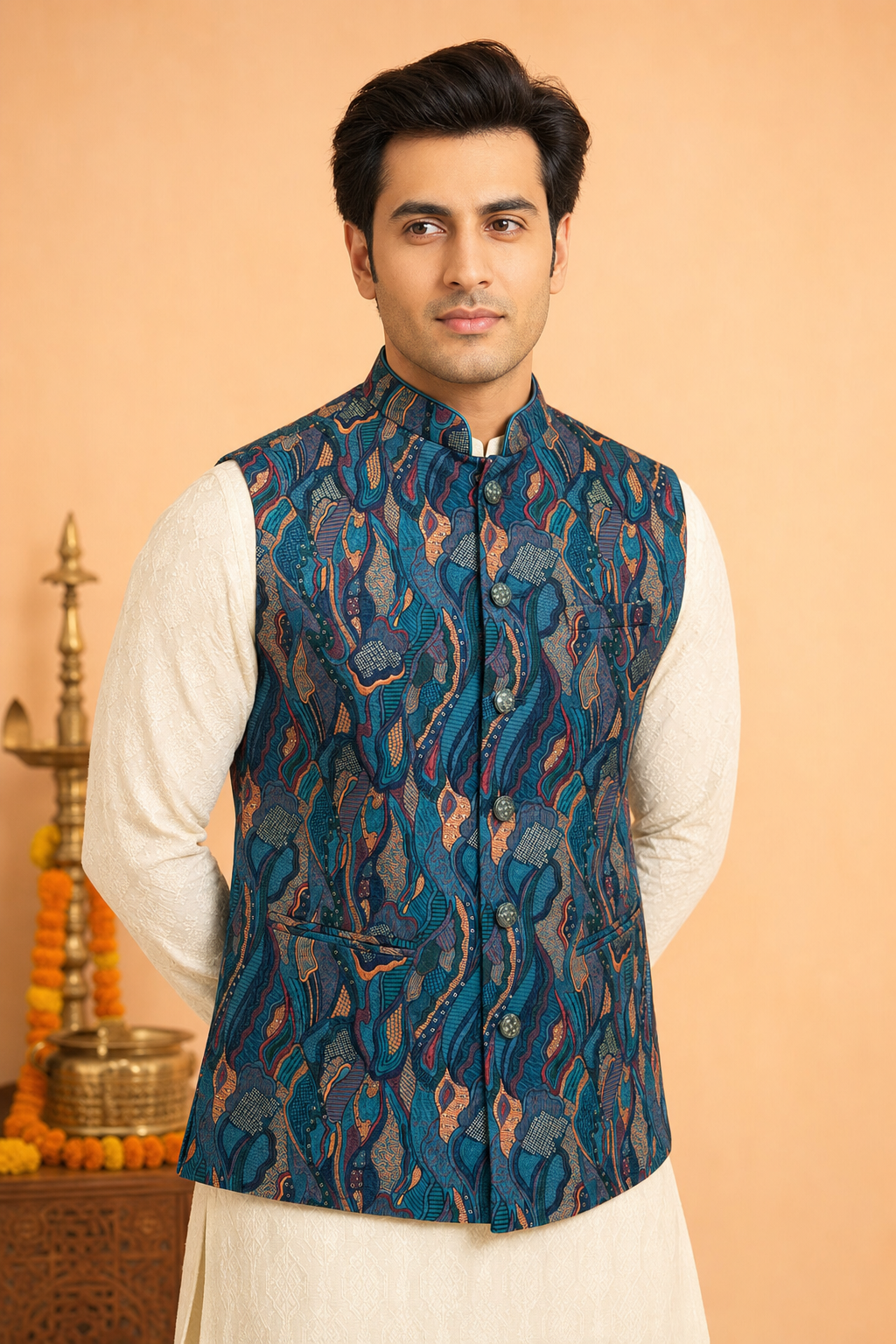 Midnight Wave Designer Koti for Men