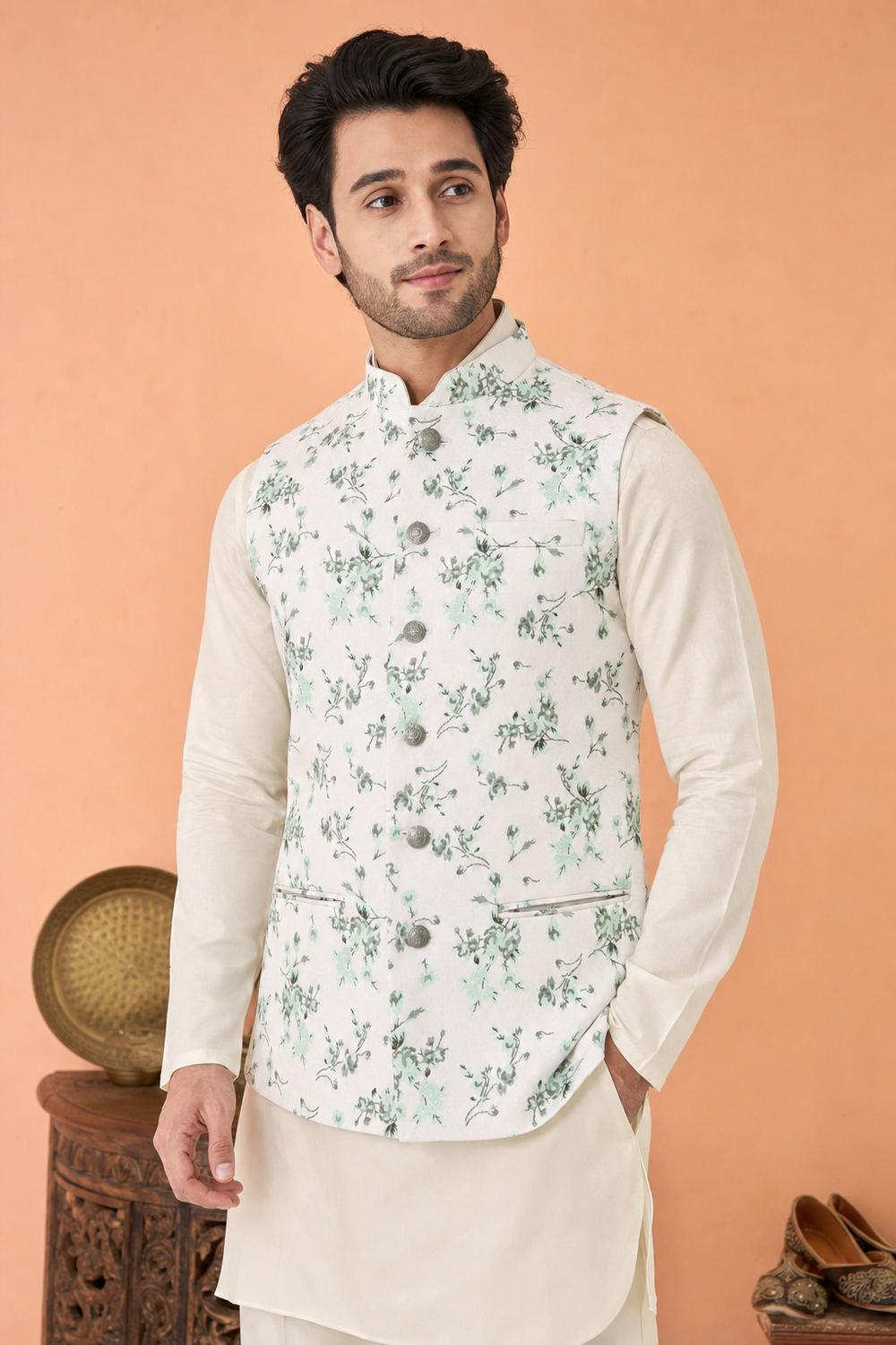 Mint Bloom Festive Koti for Men