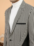 Monochrome Stripe Luxe Party Wear Designer Blazer