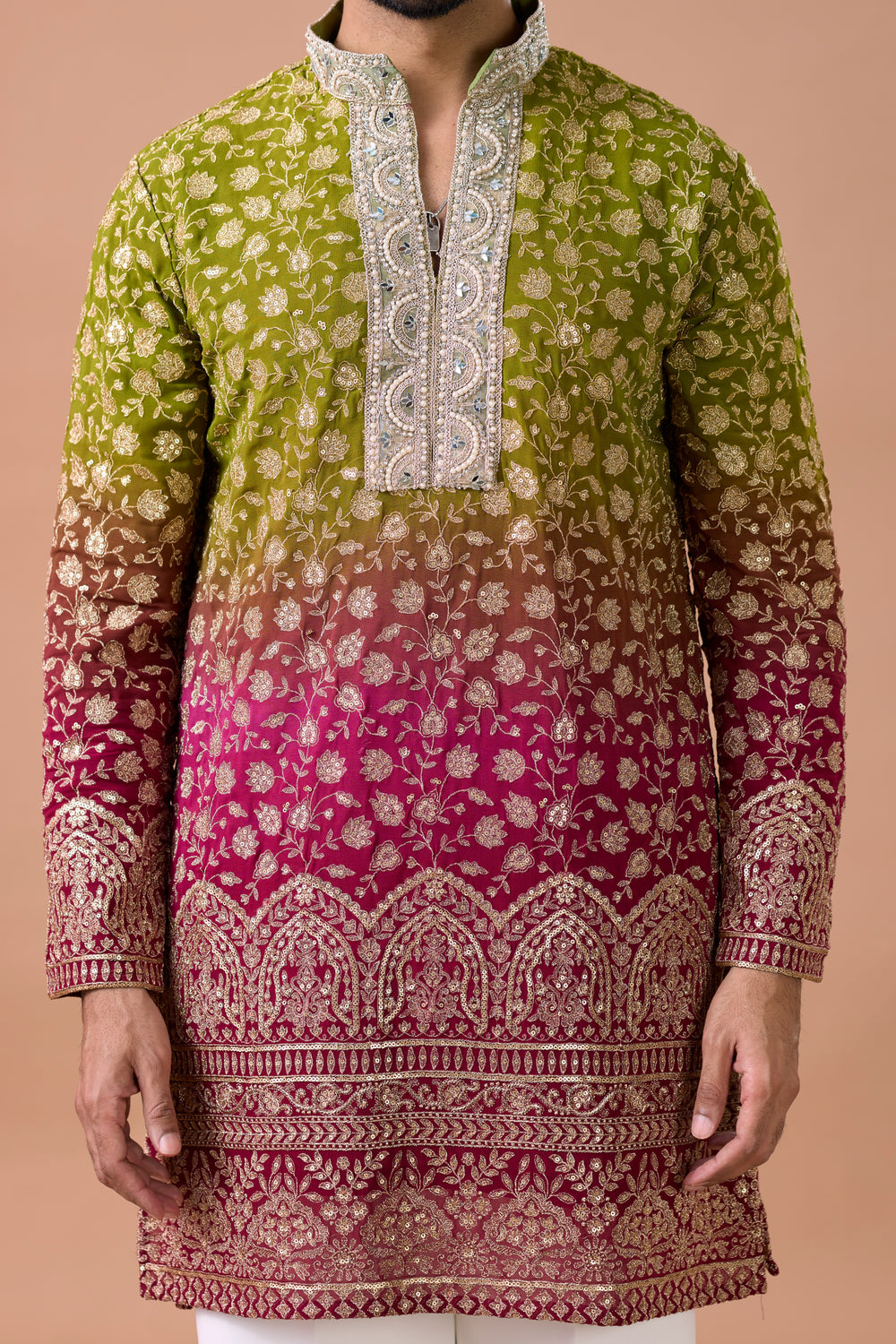 Men festive embroidered kurta