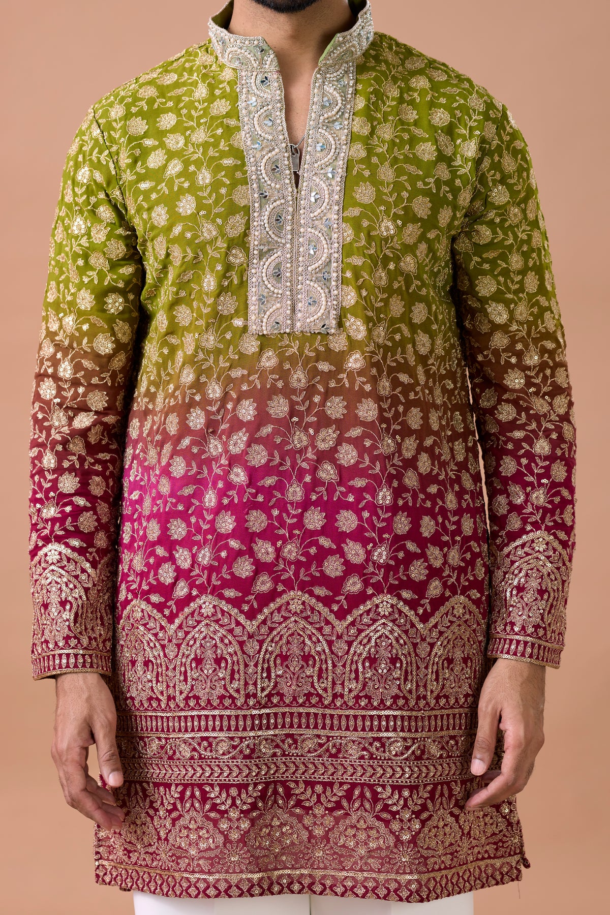 Men festive embroidered kurta