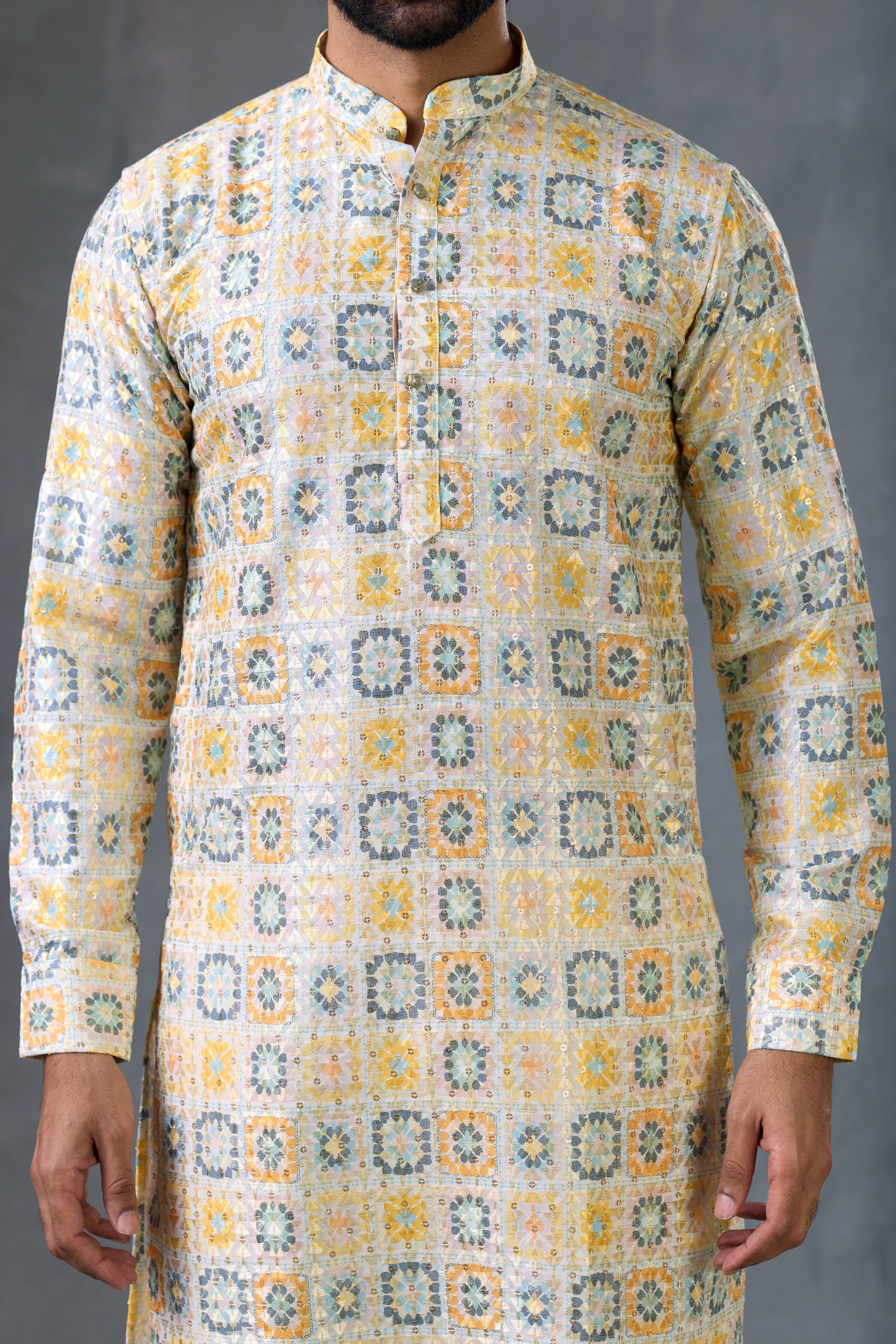stylish cotton kurta set men