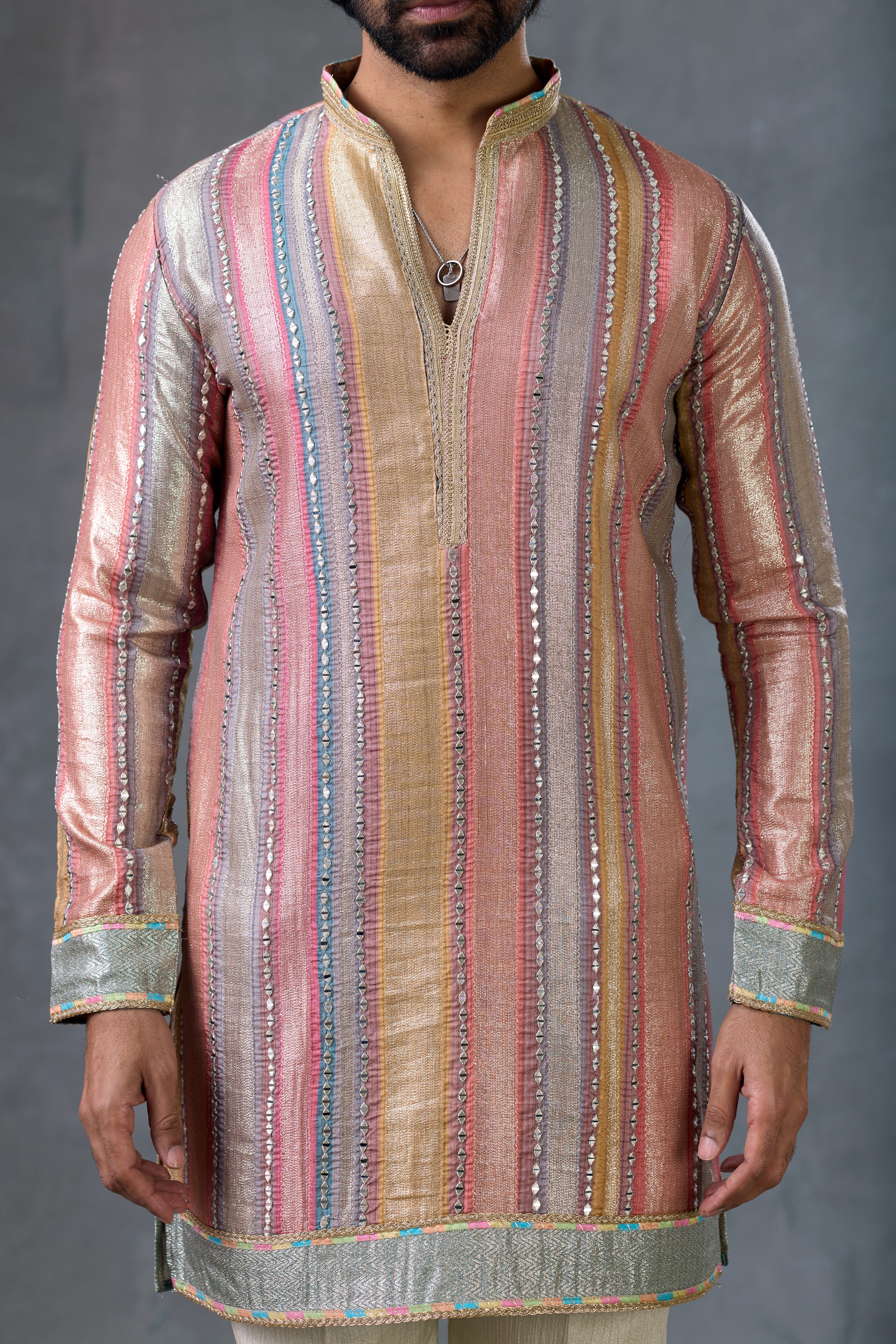 Traditional silk kurta set men