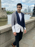 mens striped designer blazer