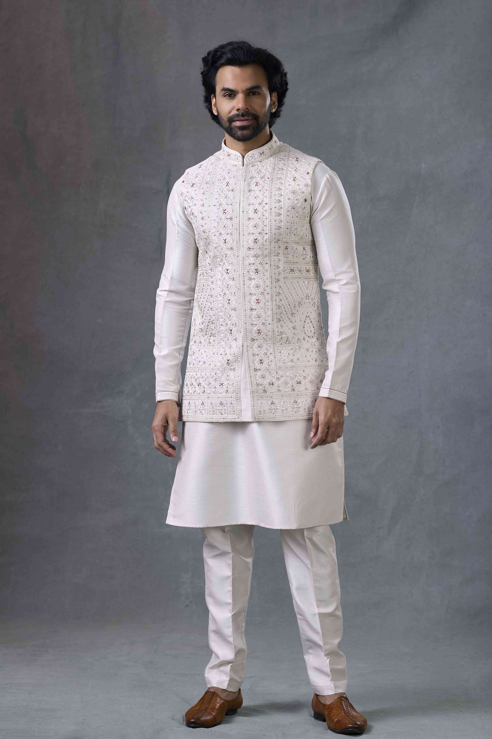 Buy Premium Off-White Kurta Set Men