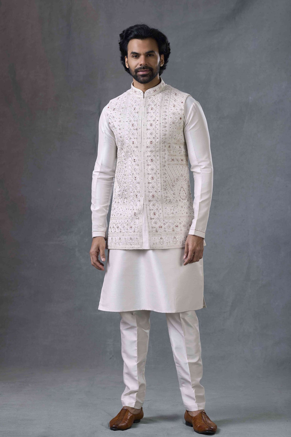 Buy Premium Off-White Kurta Set Men